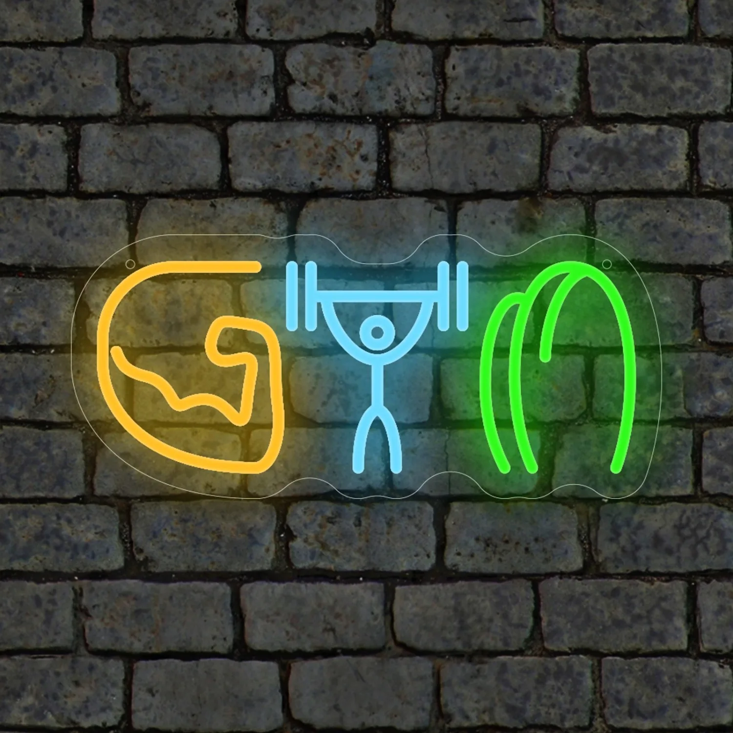 Home Gym Neon Sign - Gym Neon-Schild Gewichtheben Muskel Arm LED