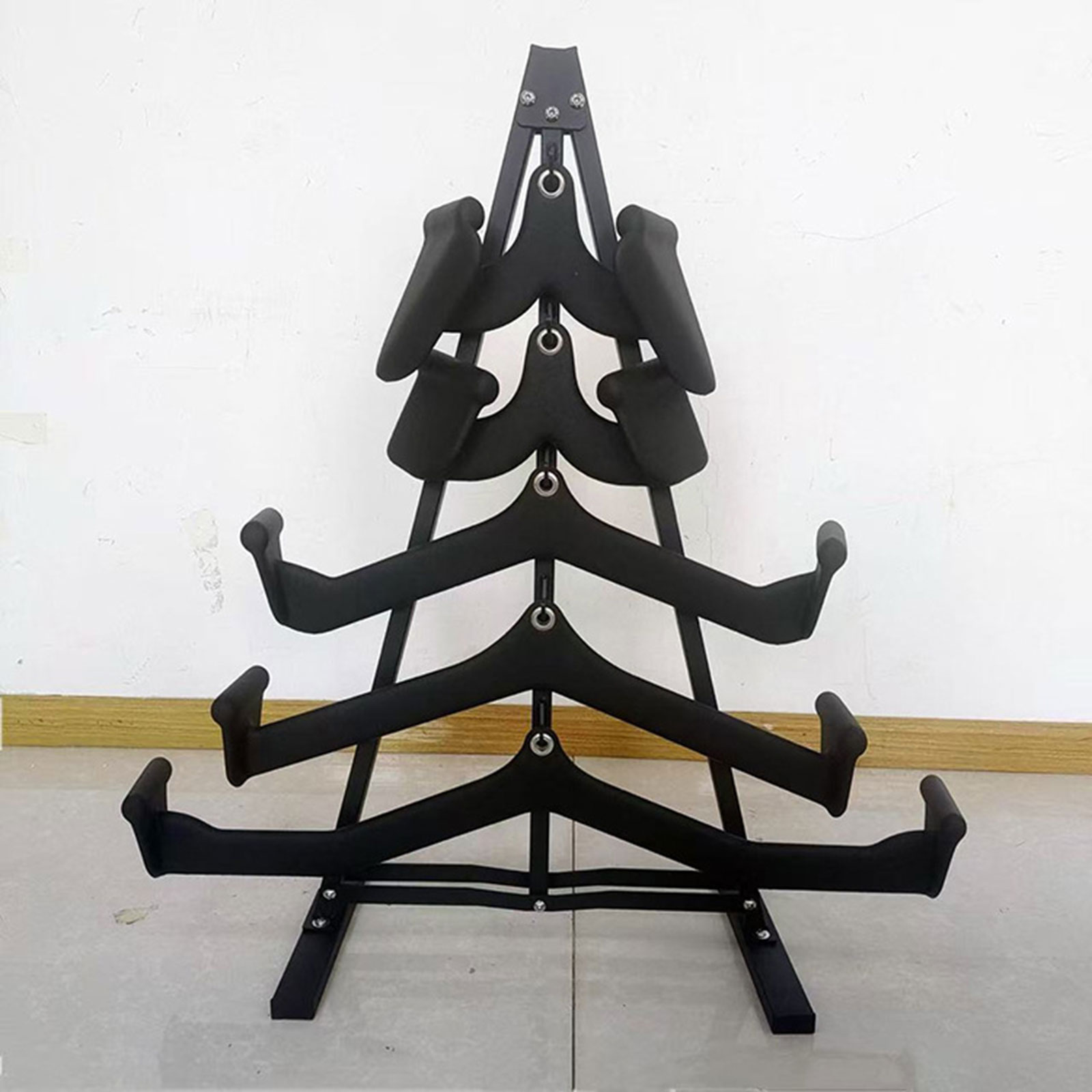 Home Gym Routine - Lat-Pull-Down-Stangen-Organizer mit Haken, Heimfitness-Aufbewahrungsregal, 8 Haken