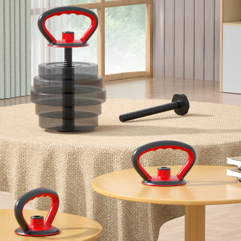 Home Gym Routine - Verstellbarer Kettlebell, Indoor-Fitnessgerät, Langhantel, Kurzhantel, Liegestützständer,