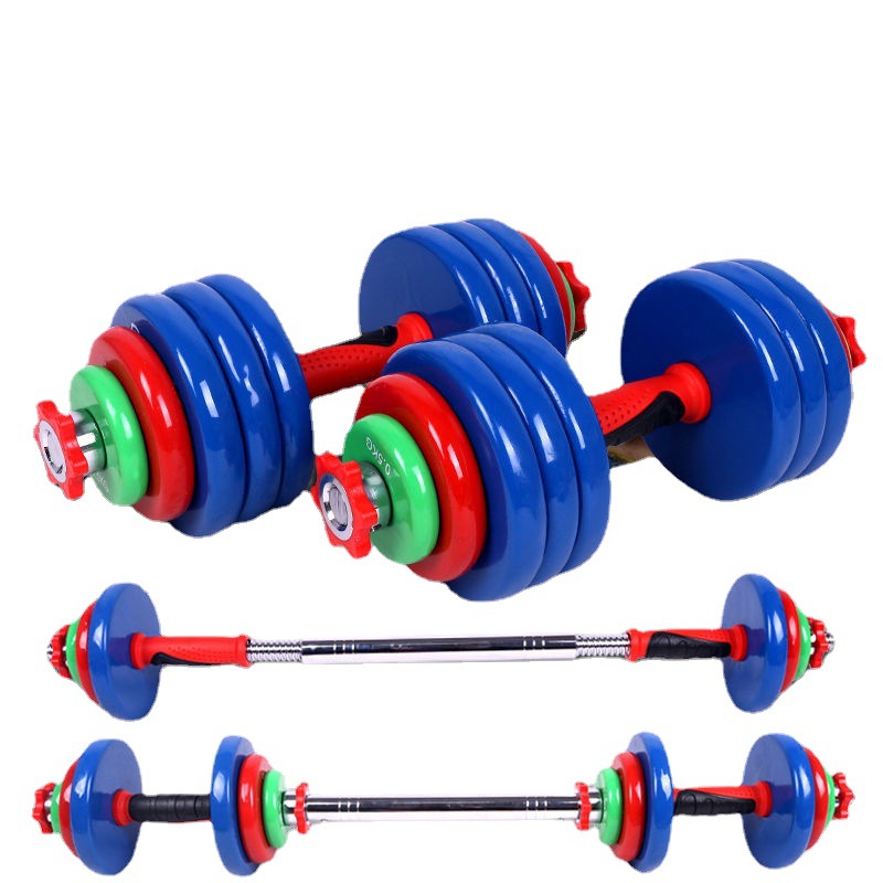 Home Gym Equipment Set - Farbige PVC-Hanteln, verstellbares Gewichtsset, Fitnessgeräte für
