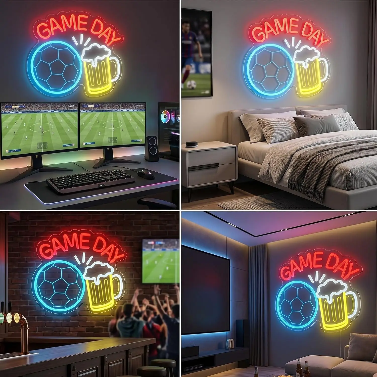 LED-Neonschild Fußball-Neonlic – Home Gym Neon Sign Bewertung und Preis