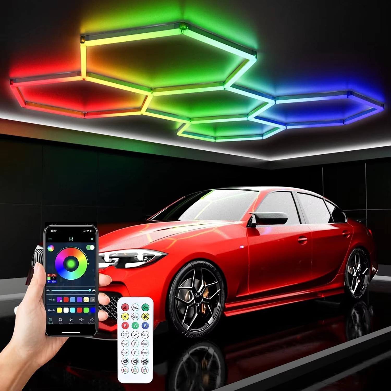 RGB Hexagon LED-Leuchten mit F – Home Gym Neon Sign Bewertung und Preis