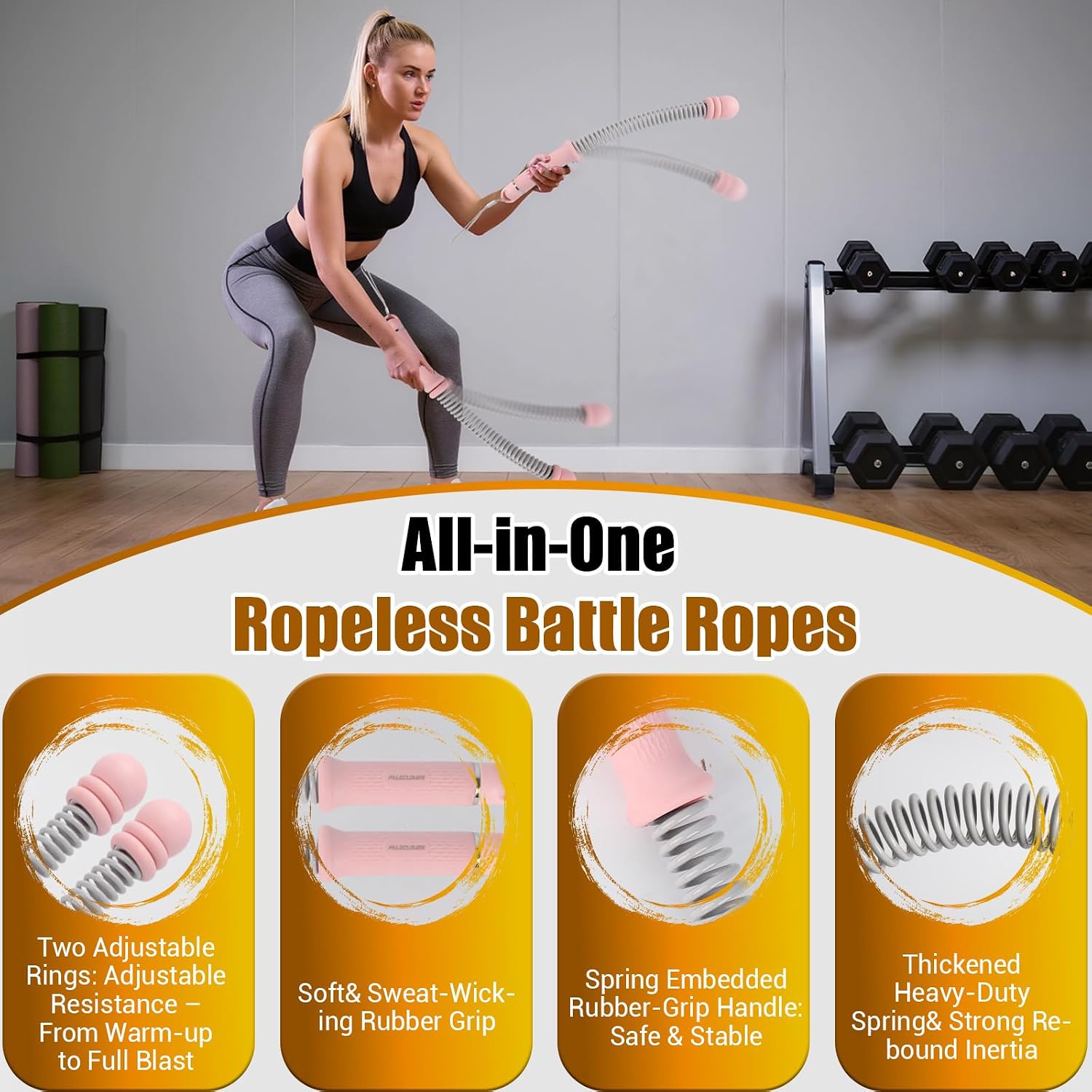 Tragbare Seillose Battle Ropes – Home Gym Portable Bewertung und Preis