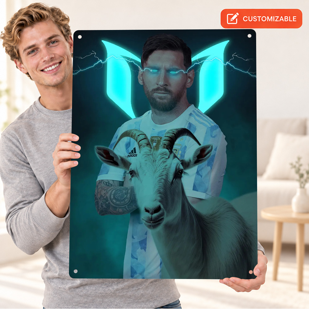 Lionel Messi mit GOAT-Schatten – Home Gym Neon Sign Bewertung und Preis