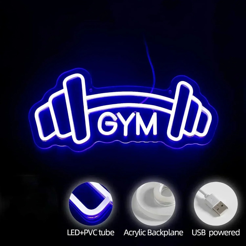 Lang hantel Fitness studio Leu – Home Gym Neon Sign Bewertung und Preis
