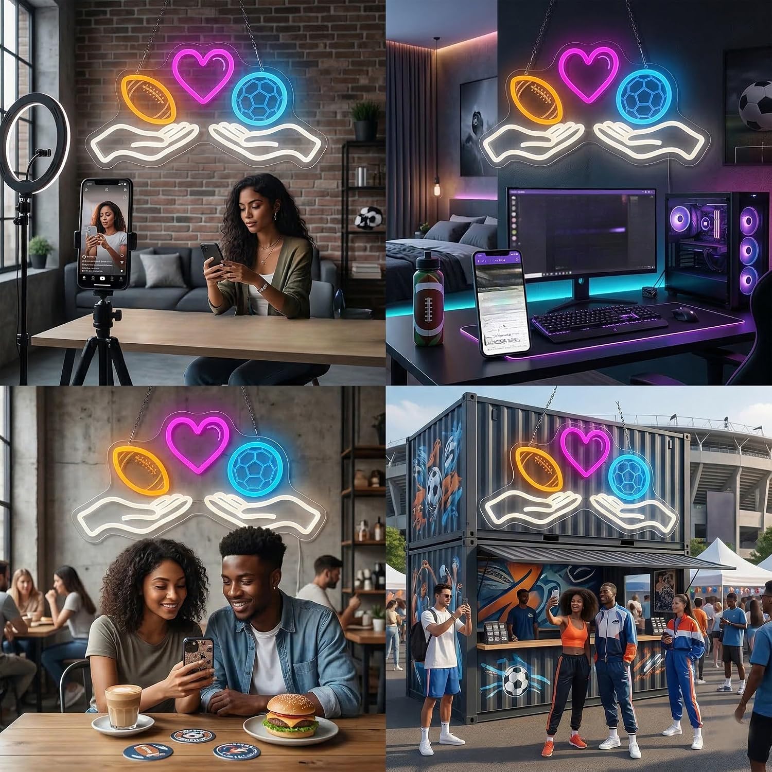 LED-Neonschild Fußball-Neonlic – Home Gym Neon Sign Bewertung und Preis